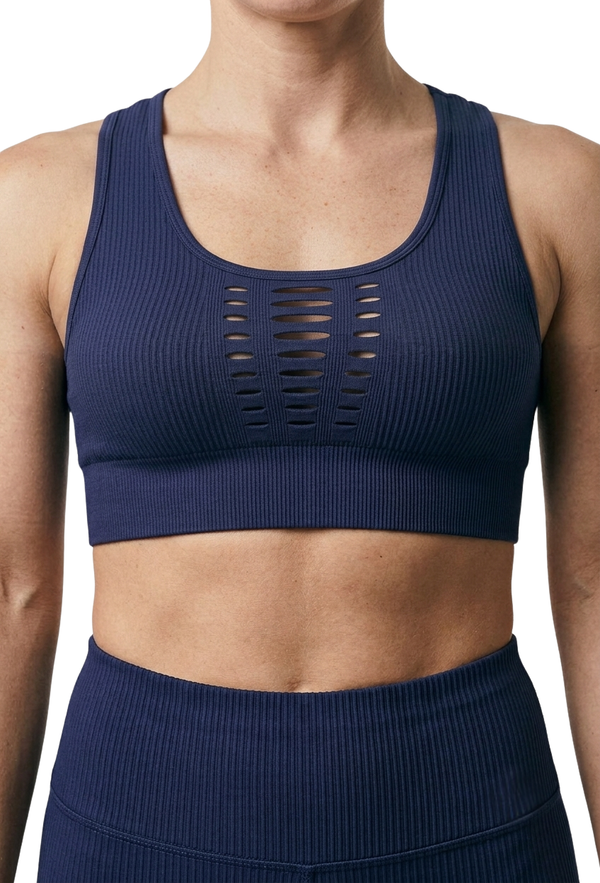 Mauve Front Slit Bra